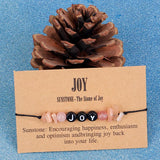Irregular Sunstones Joy Bracelet with Card Yoga Meditation Crystal Bangle