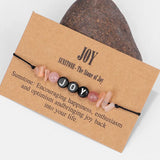 Irregular Sunstones Joy Bracelet with Card Yoga Meditation Crystal Bangle