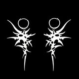 Irregular Thorns Hip Hop Flame Earrings for Women Stainless Steel Kpop Grunge