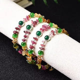 Irregular Tourmaline Woven Bracelet Natural Crystal Stone Healing