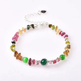 Irregular Tourmaline Woven Bracelet Natural Crystal Stone Healing