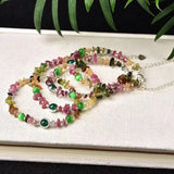 Irregular Tourmaline Woven Bracelet Natural Crystal Stone Healing