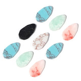 Irregular Turquoise Ring Face Pendant 13x24mm 10pcs/Lot Charms