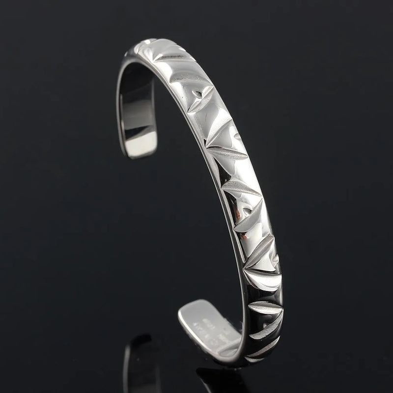 Irregular V Gear Cuff Bracelet Bangle