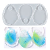 Wave Lace Big Tag Pendant Silicone Mould DIY Resin Mold