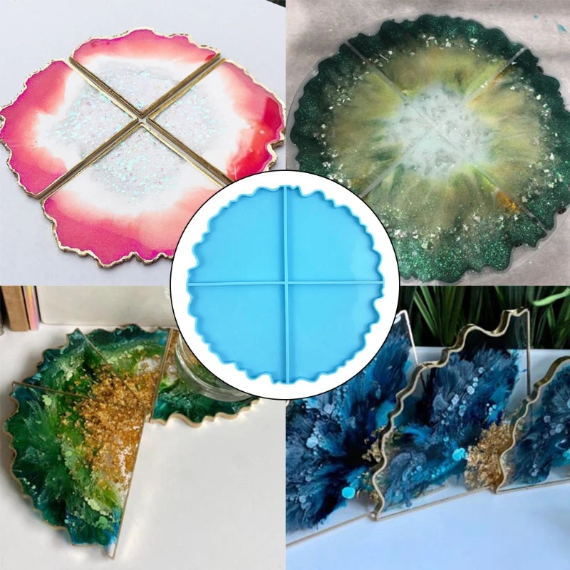 Wavy Coaster Epoxy Resin Mold Silicone Mould DIY Crafts Ornaments