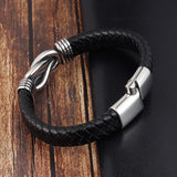 Irregular Winding Large Men's Leather Bracelet
