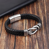 Irregular Winding Large Men's Leather Bracelet