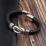Irregular Winding Large Men's Leather Bracelet