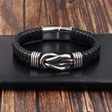 Irregular Winding Large Men's Leather Bracelet
