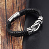 Irregular Winding Large Men's Leather Bracelet