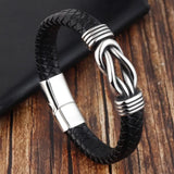 Irregular Winding Large Men's Leather Bracelet