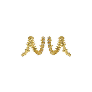 Zircon Snake Texture S925 Silver Studs Earrings Retro Piercing Cartilage Ear