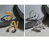 Zircon Snake Texture S925 Silver Studs Earrings Retro Piercing Cartilage Ear