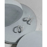 Zircon Snake Texture S925 Silver Studs Earrings Retro Piercing Cartilage Ear