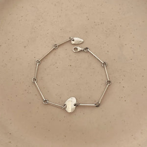 Irregular Disc S925 Sterling Silver Bracelet Female Temperament Wearing Joker