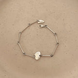 Irregular Disc S925 Sterling Silver Bracelet Female Temperament Wearing Joker