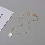 Green Round Pendant Necklace Unisex Clavicle Chain