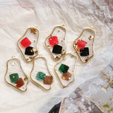 Mother-of-Pearl Enclosure Earrings DIY Jewelry Materials