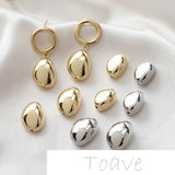 Semicircular Water Droplets Resin Earrings