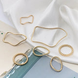 Irregular Hollow Twist Ring Oval Pendant DIY Earring Stud Accessories