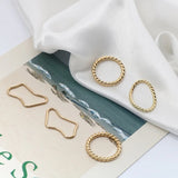 Irregular Hollow Twist Ring Oval Pendant DIY Earring Stud Accessories