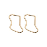 Irregular Hollow Twist Ring Oval Pendant DIY Earring Stud Accessories