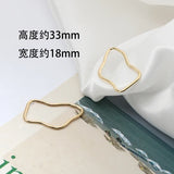 Irregular Hollow Twist Ring Oval Pendant DIY Earring Stud Accessories