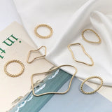 Irregular Hollow Twist Ring Oval Pendant DIY Earring Stud Accessories