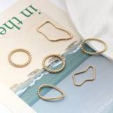 Irregular Hollow Twist Ring Oval Pendant DIY Earring Stud Accessories
