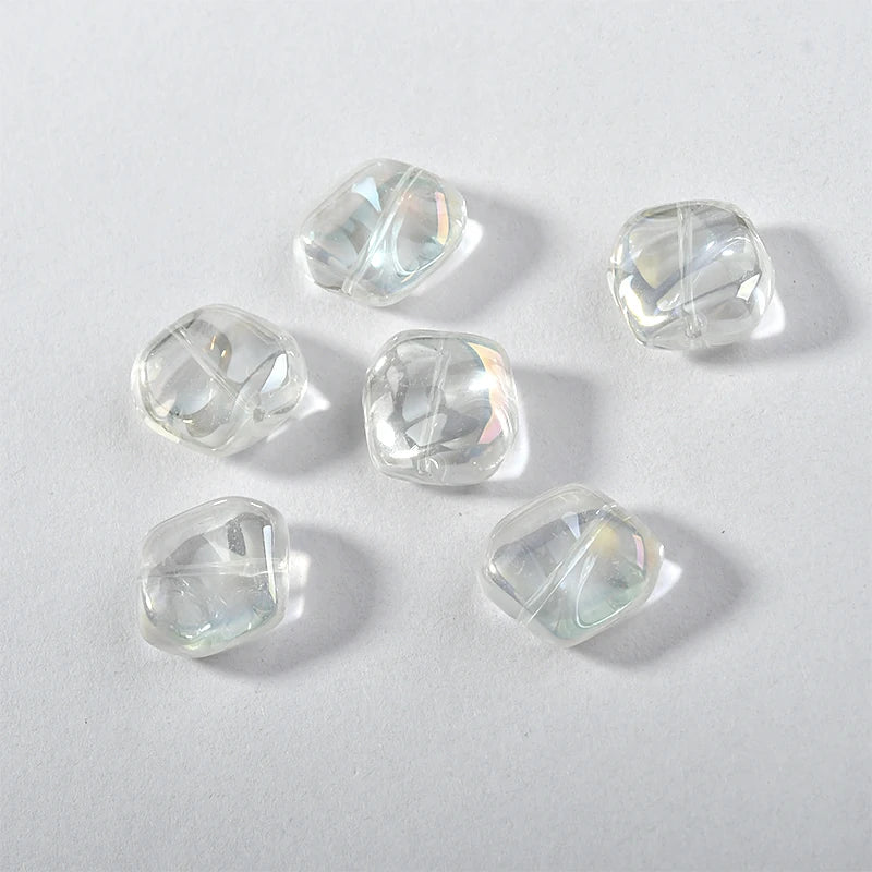 Square Hole Glass Crystal DIY Beaded Material Accessories