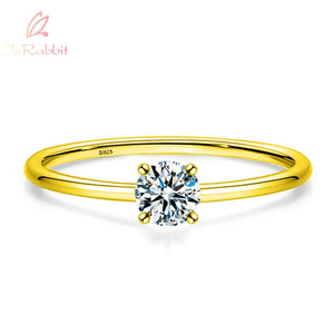 Rabbit 18K Moissanite Diamond Wedding Rings 925 Sterling Silver