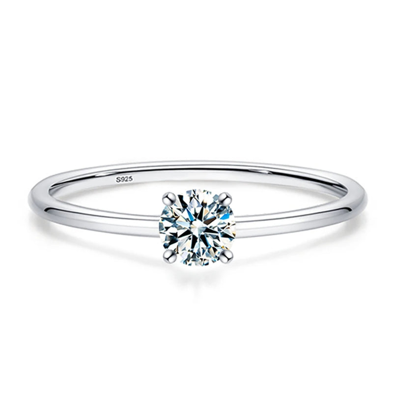 Rabbit 18K Moissanite Diamond Wedding Rings 925 Sterling Silver