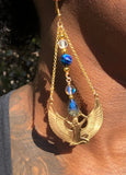 Isis X Aurora Tigers Eye X Mermaid Quartz Dangle Earrings