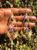 Isis X Aurora Tigers Eye X Mermaid Quartz Dangle Earrings