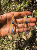 Isis X Aurora Tigers Eye X Mermaid Quartz Dangle Earrings