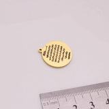 Islam Allah AYATUL KURSI Stainless Steel pendant muslim charm 2 pcs