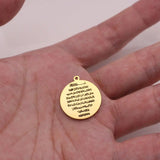 Islam Allah AYATUL KURSI Stainless Steel pendant muslim charm 2 pcs
