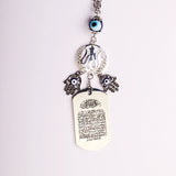Islam Allah Quran Drive Safely Car Rear View Mirror Stainless Steel Car Pendant