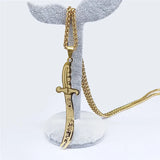 Islam Broadsword Stainless Steel Chain Necklaces Long Necklace Pendant Men Jewel