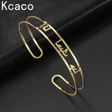 Islam Arabic Letter Name Cuff Bracelet Personalized Adjustable Bangle