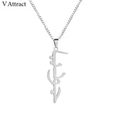 Arabic Name Pendant Necklace Stainless Steel Bridesmaid Gift