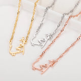 Personalized Islamic Font Pendant Necklace Stainless Steel Chain