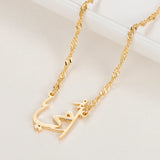 Personalized Islamic Font Pendant Necklace Stainless Steel Chain