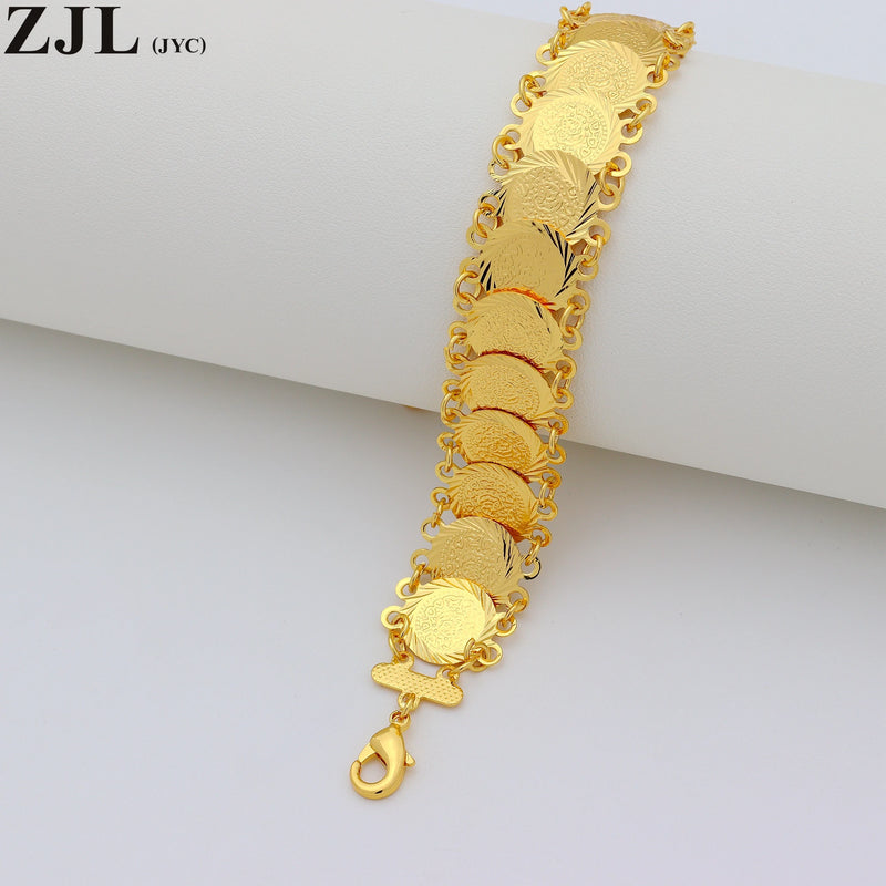 Arab Middle Eastern Charm Bracelet 18K Plating Coin Unisex