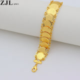 Arab Middle Eastern Charm Bracelet 18K Plating Coin Unisex