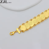 Arab Middle Eastern Charm Bracelet 18K Plating Coin Unisex