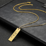 Islam Stainless Steel Arabic Name Necklace 41mm Choker