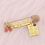Islamic Baby Pin Four Qul Suras Allah Brooch