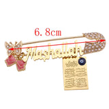 Islamic Baby Pin Four Qul Suras Allah Brooch